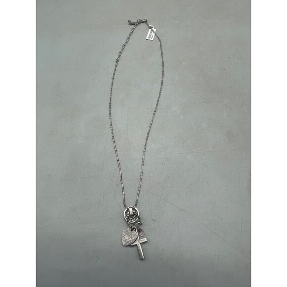 Mariana 24" necklace N-52021 cross pendent floral crystals handmade READ NEW - Picture 11 of 11